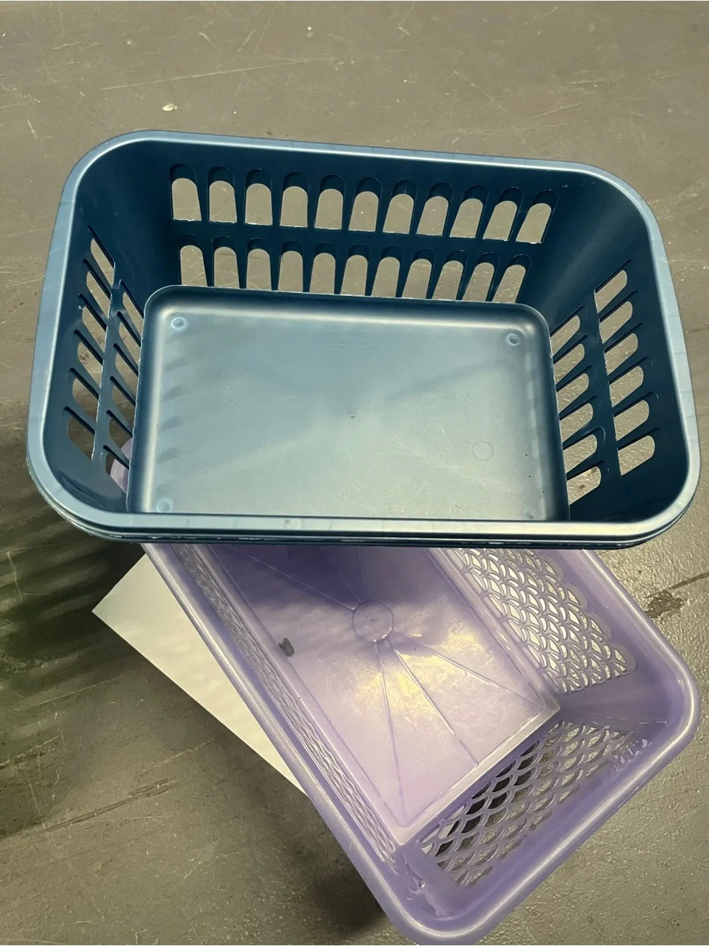 Mixed Set of Plastic Baskets